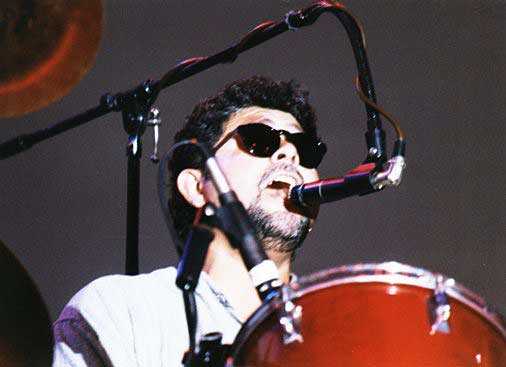 Andy Morales of the Joe Sharino Band on drums